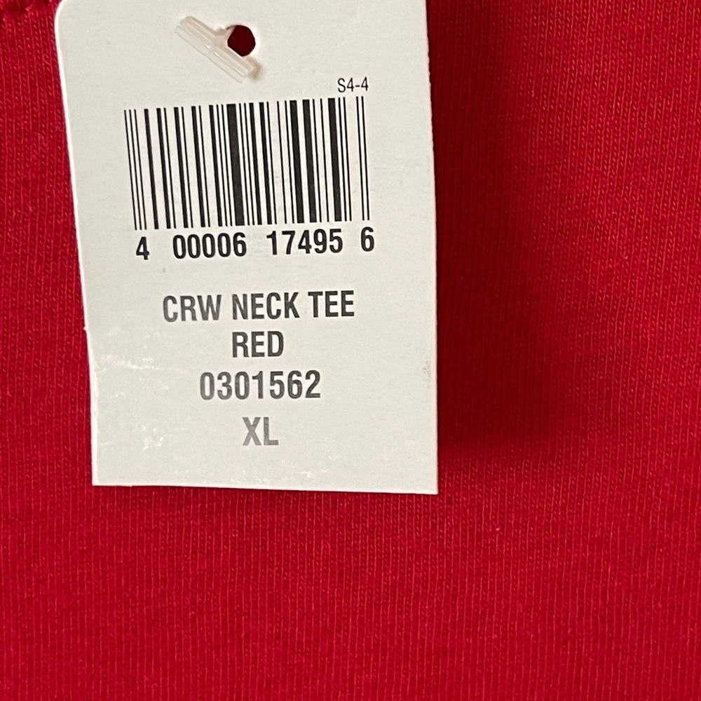 Foot Locker Red Short Sleeve Crew Neck Tee Athletic fit XL - Picture 4 of 5